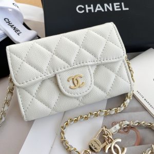 CHANEL Card Holder Women's White