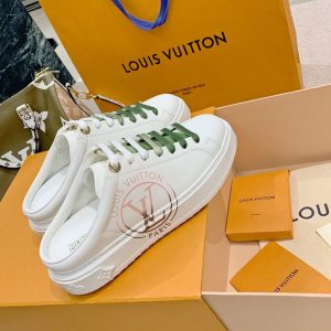 Little white Louis Vuitton platform shoes