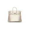 Hermes Birkin25 Himalaya Silver Buckle Crocodile Leather Birkin Handbag