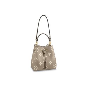 LOUIS VUITTON NÉONOÉ MM floral embossed removable and adjustable shoulder strap Embossed grained cowhide leather