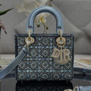 Dior embroidered rhinestone bag