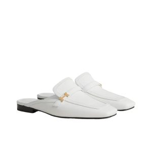 HERMES Hermes Groupie Leather Slip-On Flat Heel Fashion Sandals Women's Multicolor