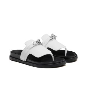 HERMES Empire Calfskin Functional Flip-flops Women's Multicolor