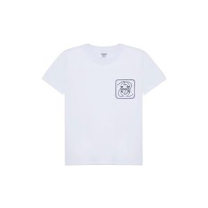 HERMES Hermes Logo Printed Round Neck Short Sleeve SS23 Regular T-shirt Women's White