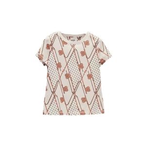 HERMES Hermes graphic print round neck casual short sleeve regular T-shirt women's white