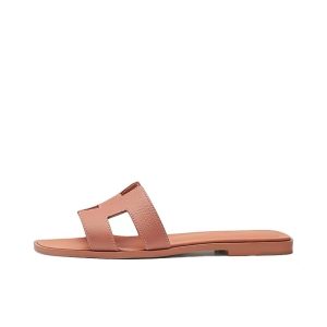 HERMES Oran Fashion Slippers Sandals Women's Sun Pink