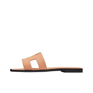 HERMES Oran Lightweight and Comfortable Slippers for Women Nude