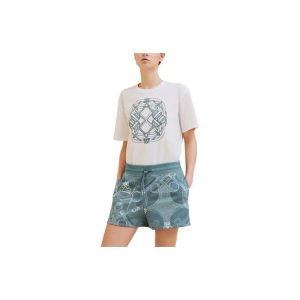 HERMES Hermes SS24 Graphic Print Round Neck Pullover Short Sleeve T-Shirt Women's White
