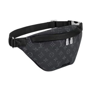 LOUIS VUITTON Discovery Monogram Coated Canvas with Cowhide Leather Trim Shoulder Crossbody Bag Waist Bag Small Men's Black